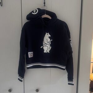 Stylish Navy Chicago Cubs Graphic Hoodie